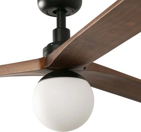 Lustra cu Ventilator aplicat tavan cu telecomanda KLIM L 150cm, negru/ nuc