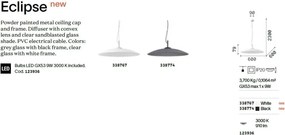 Lustra/Pendul ECLIPSE SP1 BIANCO