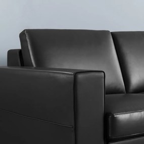 Canapea Herold, cu trei locuri, neagra