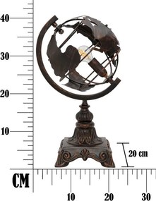 Veioză neagră cu abajur din metal (înălțime 40 cm) World Industry – Mauro Ferretti