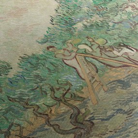 Tablou - Vincent van Gogh, The Olive Orchard, reproducere (cu ceas) (90x30 cm)