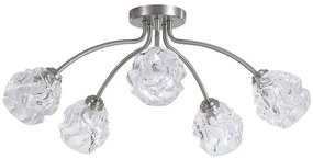 Lustra aplicata 5 becuri metal nickel satinat Astral