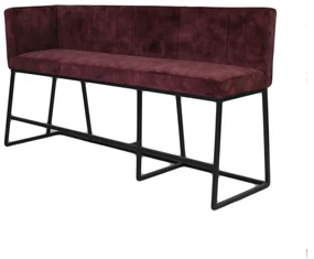 Bancuta hol si bar din material si cadru metalic ✔ model LUNA L | Dimensiuni: 200x71x119x75 cm