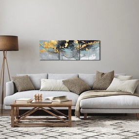 Tablou - Abstracție (cu ceas) (90x30 cm)