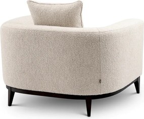 Fotoliu confortabil design LUX Brannan, Boucle chalk white