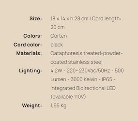 Aplica de perete LED exterior, IP65, CHARLOTTE Anthracite