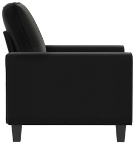 Canapea de o persoana, negru, 60 cm, textil microfibra Negru, 94 x 77 x 80 cm