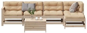 3250980 vidaXL Set mobilier de grădină cu perne, 6 piese, lemn masiv de pin
