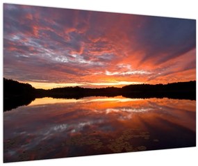 Tablou - Apus de soare peste lac (90x60 cm)