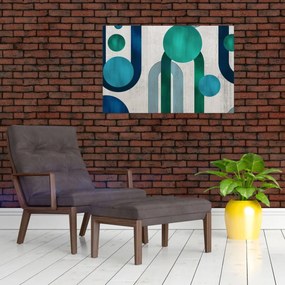 Tablou - Linii și forme circulare (90x60 cm)