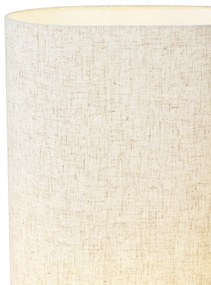 Lampă de podea Japandi din lemn cu abajur din in 90cm - Lamel