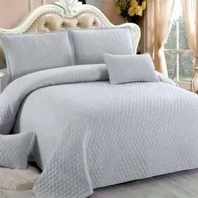 Cuvertura bumbac cu in, 5 piese, pat 2 persoane, 220x240 cm, CBI07