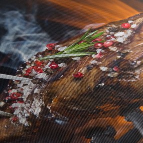Tablou cu steac pe grill (70x50 cm)