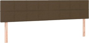 vidaXL Tăblii de pat, maro închis, 200x5x78/88 cm, textil