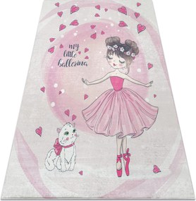 BAMBINO 2161covor lavabil Balerina, pisicuta pentru copii anti-alunecare - roz - SECUNDAR-COTATI PRODUSUL