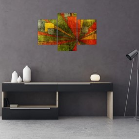 Tablou cu abstracție geometrică (90x60 cm)