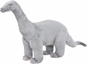 vidaXL Jucărie de pluș verticală dinozaur Brachiosaurus, gri XXL