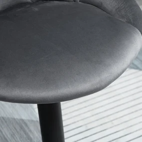 HOMCOM Scaun bar Reglabile in Inaltime cu Spatar, Greutate Suportata 120kg,51.5x48x83-104cm, gri | Aosom Romania