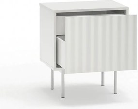 Noptieră albă cu aspect mat Sierra – Teulat