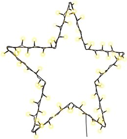 vidaXL Lumini de Crăciun Siluetă de ren 80 LED-uri alb cald