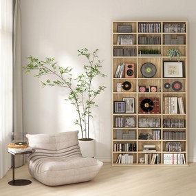 HOMCOM Depozite pentru CD-uri și DVD-uri, bibliotecă de depozitare 1116 CD-uri/528 DVD-uri, 36 compartimente și rafturi reglabile, chenar | Aosom Romania