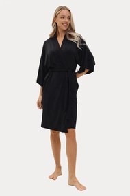 Halat pentru femei BEATRICE din bambus XL Negru / Black