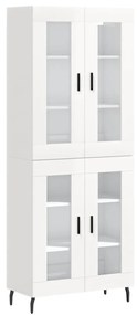 3198291 vidaXL Dulap înalt, alb extralucios, 69,5x34x180 cm, lemn compozit