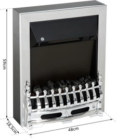 Semineu electric 1000-2000 W Argintiu