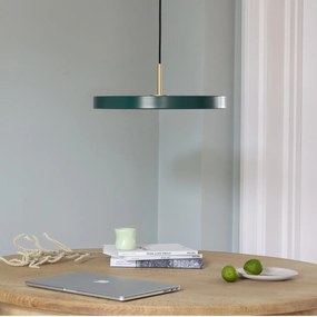 Lustra LED design scandinav Asteria mini - forest green/ auriu