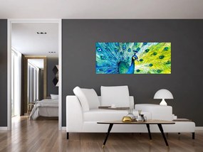 Tablou - Păun (120x50 cm)