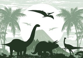 Fototapet - Dinozauri verzi (152,5x104 cm), în 8 de alte dimensiuni noi