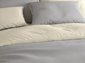 Lenjerie de pat din bumbac MONOCHROMATIC crem-gri Dimensiune lenjerie de pat: 70 x 90 cm | 140 x 200 cm