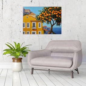 Tablou pe sticlă - Portocal (70x50 cm)