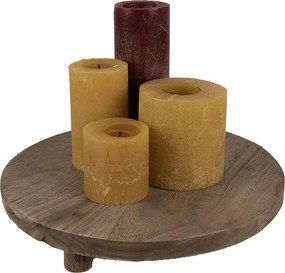 Suport din lemn, pentru plante si decoratiuni Ø33x6 cm