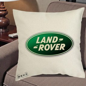 Perna Personalizata cu emblema Land Rover, 40x40 cm, Ecru, Husa Detasabila, Perna Inclusa, BEKZ®