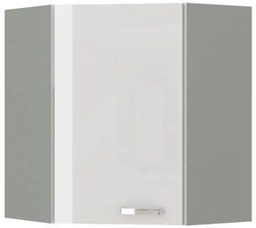 Dulap superior de bucătărie, de colț Brunea 60x60 GN-72 1F (gri + alb lucios). 1024988