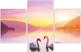 Tablou - Lebăde îndrăgostite (90x60 cm)