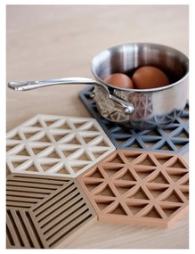 Suport din silicon pentru oale fierbinți Zone Triangles, gri deschis