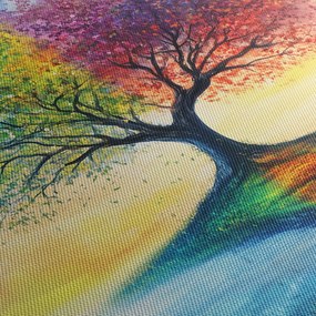 Tablou – Arbore pictat al anotimpurilor (70x50 cm)