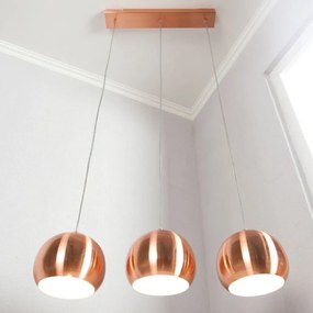 Lustra cu 3 pendule design modern Copper Ball A-22975 VC