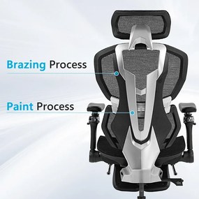 RESIGILAT- ErgoMesh X863 Scaun ergonomic, Sezut Translatie, cotiere 6D, Tetiera 3D, Suport lombar automat, Suport picioare, Baza Aluminiu, Full Mesh, Negru