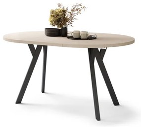 Masă extensibilă de dining ARTUR, bej/negru