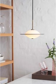 Halo Design 743599 - Pendul ORBIT pe cablu, 1xG9/7W/230V, Ø 24 cm, alb/alamă/fumuriu.