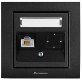 Priza internet cat 5E, IP20, Negru, Panasonic Karre Plus 55