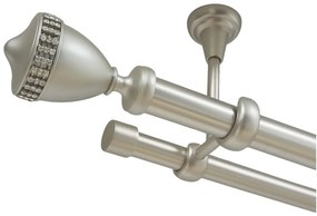 Galerie fara inele vienna tavan - 25/19 - crom mat (Alege marime: 140 cm)
