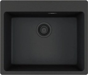 Chiuveta bucatarie compozit Franke Maris VN 59x50 cm cu 1 cuva finisaj negru mat