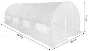 Solariu 300 x 600 cm (18 m2), alb