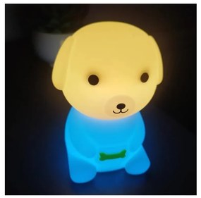 Lampă de veghe pentru copii LED RGB reîncărcabilă, reglabilă LED/2,5W/5V 3000K 1200 mAh câine