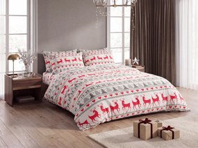 Lenjerie de pat din flanel DEER DREAMS albă Dimensiune lenjerie de pat: 2 buc 70 x 90 cm | 200 x 220 cm