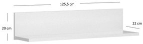Poliță 130 cm Ethan (alb). 1052911